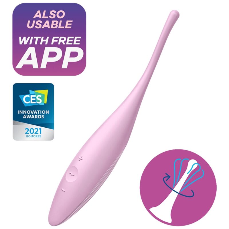 SATISFYER – VIBRATEUR  POINTE DE CLIT TWIRLING JOY ROSE