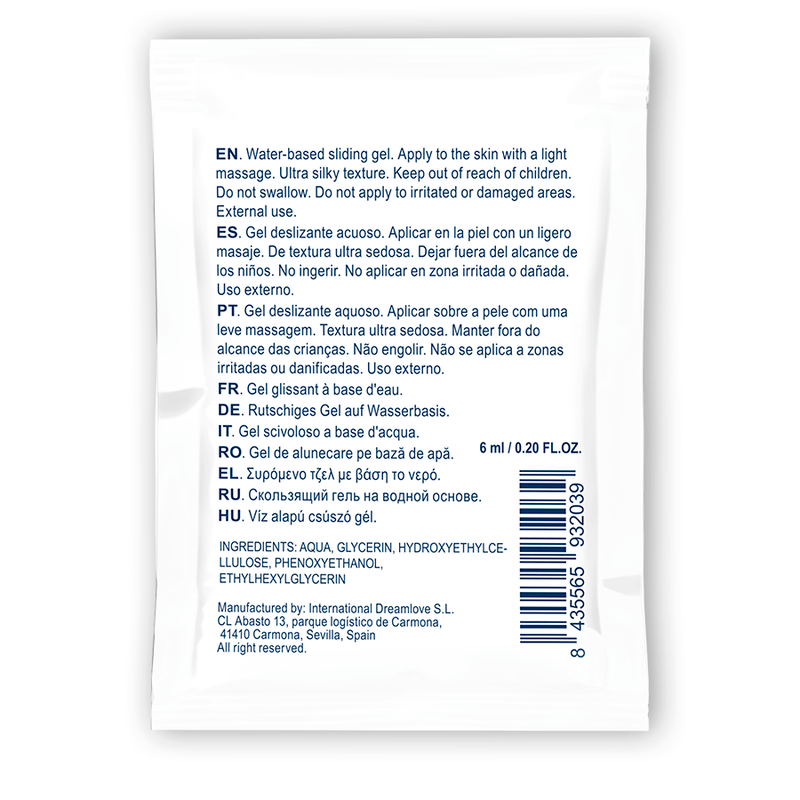 WATERFEEL – GEL DE GLISSEMENT NEUTRE  BASE DEAU 6 ML