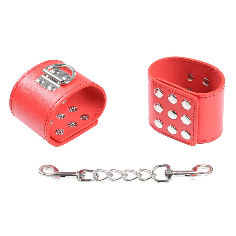 OHMAMA FETISH – MENOTTES ROUGES AVEC FERMETURE À PRESSION