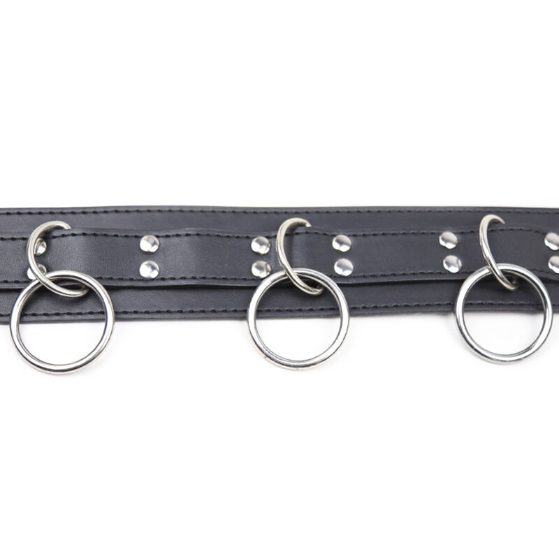 OHMAMA FETISH – COLLIER DE SOUMISSION AVEC 3 ANNEAUX