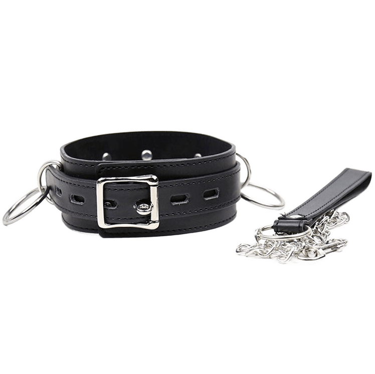 OHMAMA FETISH – COLLIER DE SOUMISSION AVEC 3 ANNEAUX