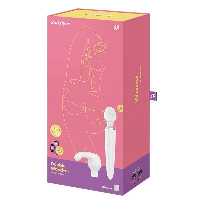 SATISFYER – APPLICATION DOUBLE WANDER BLANCHE