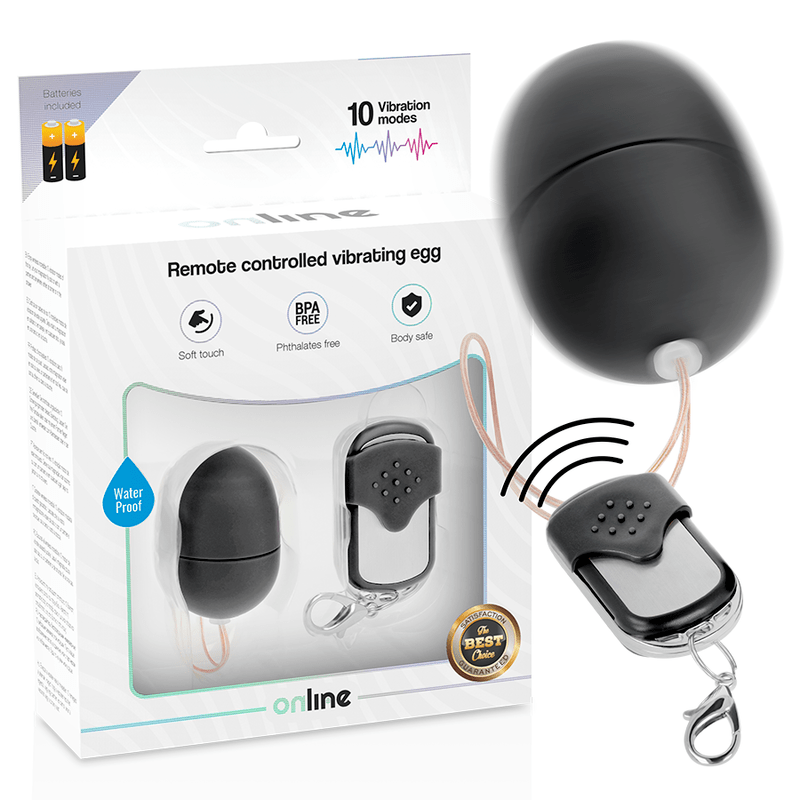 ONLINE – OEUF VIBRANT TÉLÉCOMMANDE S NOIR