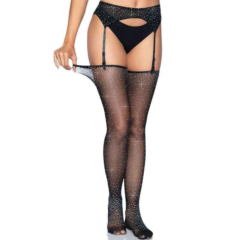 LEG AVENUE – ENSEMBLE PORTE-JARRETELLES ET BAS TAILLE UNIQUE