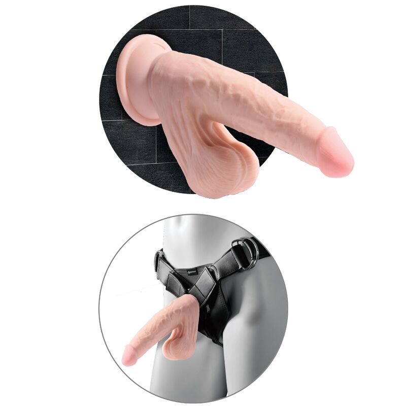 KING COCK – BALLES GODE 3D PLUS 24.5 CM PEAU CLAIRE