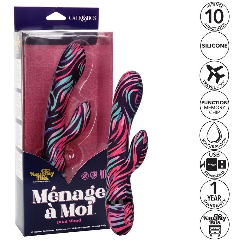 CALEXOTICS – MENAGE A MOI VIBRATEUR DOUBLE BAGUETTE