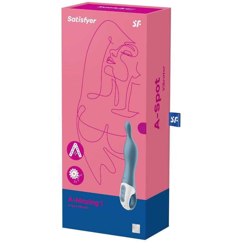 SATISFYER – VIBRATEUR AMAZING 1 ASPOT BLEU