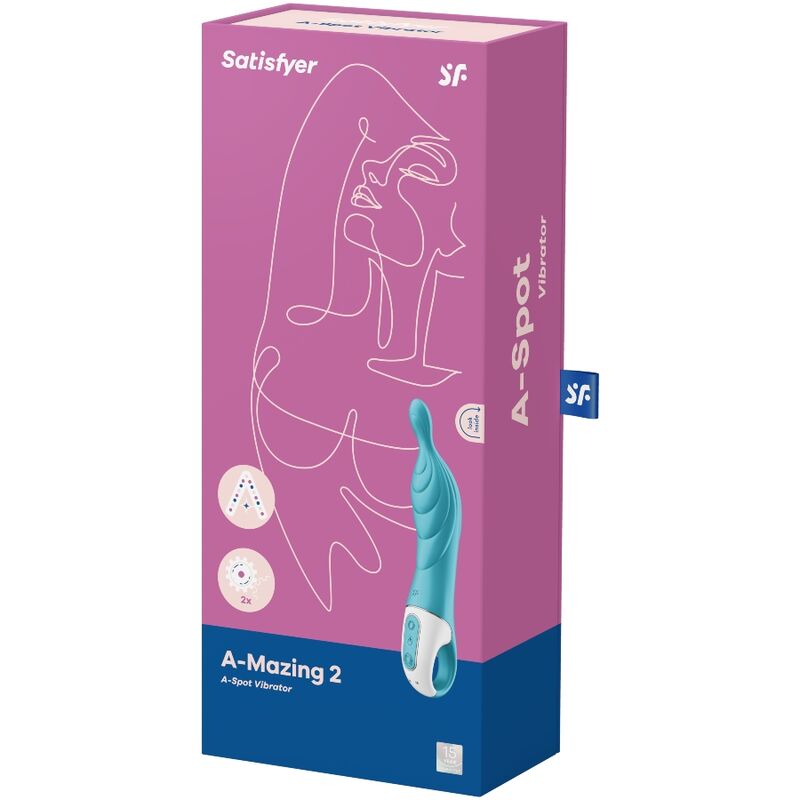 SATISFYER – VIBRATEUR AMAZING 2 ASPOT TURQUOISE