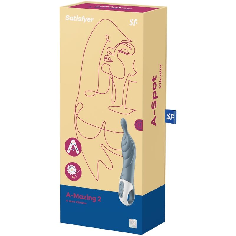 SATISFYER – VIBRATEUR AMAZING 2 ASPOT GRIS