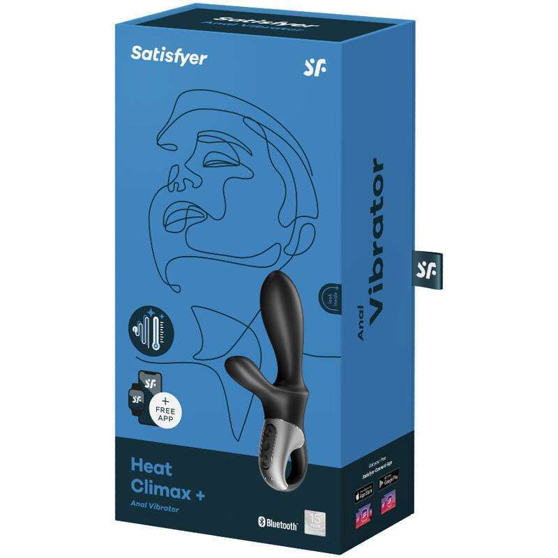 SATISFYER – APPLICATION HEAT CLIMAX+ VIBRATEUR ANAL NOIR