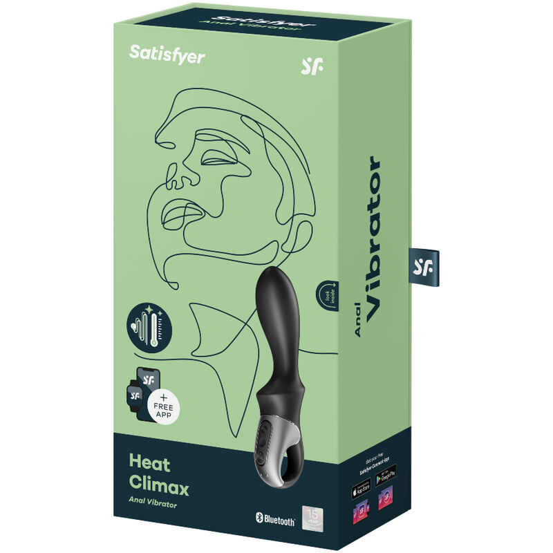 SATISFYER – APPLICATION VIBRATEUR ANAL HEAT CLIMAX NOIR
