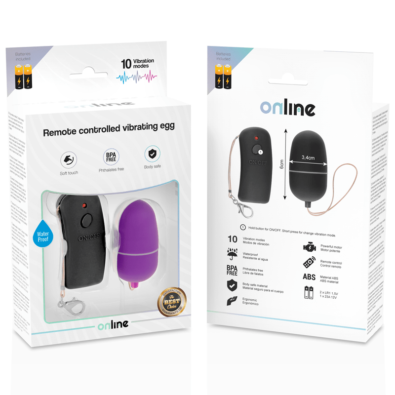 ONLINE – OEUF VIBRANT AVEC TÉLÉCOMMANDE LILAS