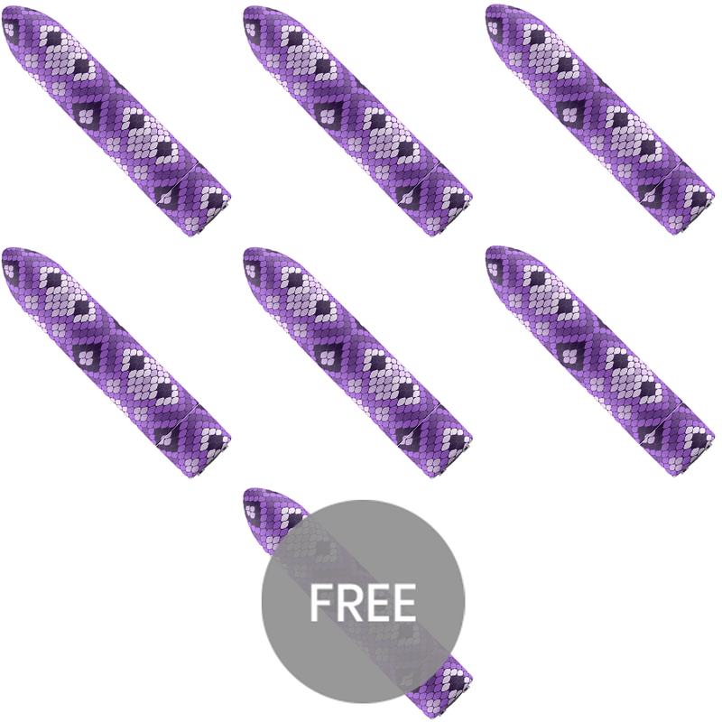 CUSTOM BULLETS – RECHARGEABLE SNAKE VIOLET MAGNETIQUE BULLET 10 INTENSITES 6 + 1 OFFERTE