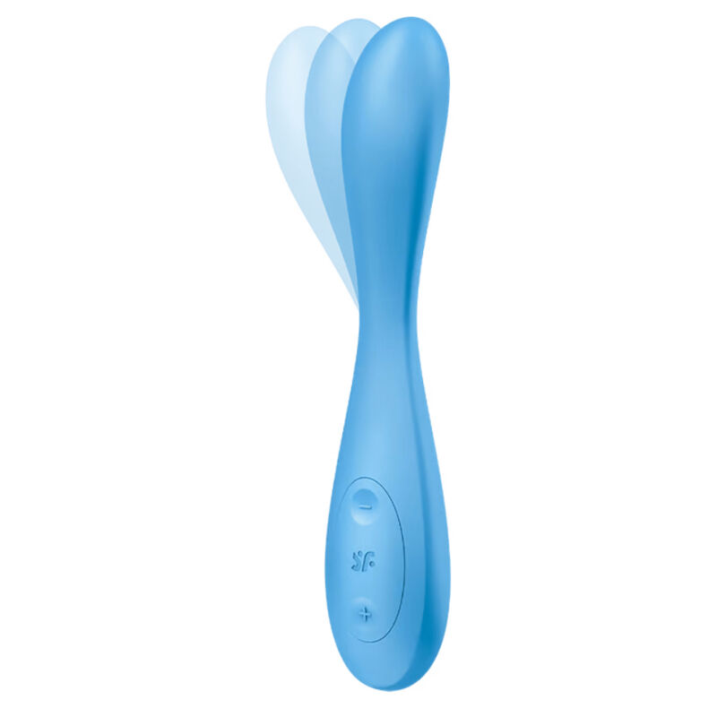 SATISFYER – APPLICATION MULTI VIBRATEUR G-SPOT FLEX 4+ BLEU