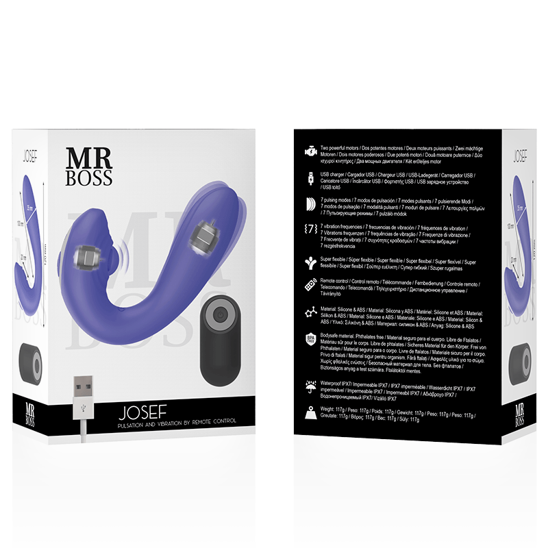 MR BOSS – JOSEF TÉLÉCOMMANDE PULSATION  VIBRATION POUR COUPLES