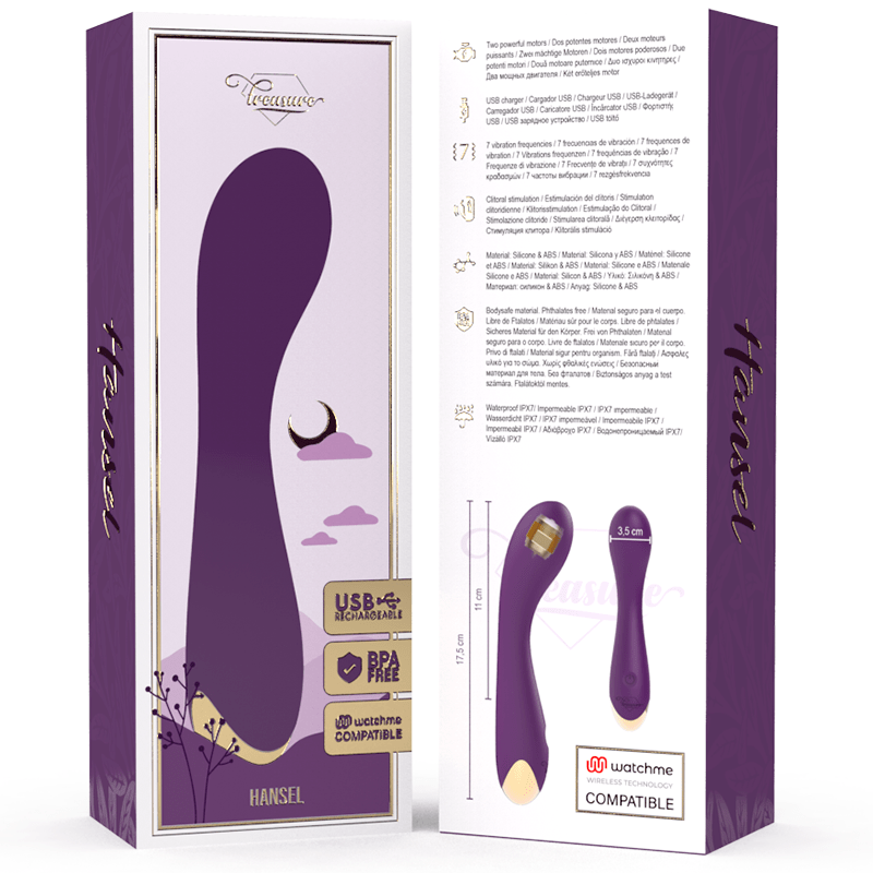 TREASURE – HANSEL G-SPOT VIBRATEUR WATCHME TECHNOLOGIE SANS FIL COMPATIBLE