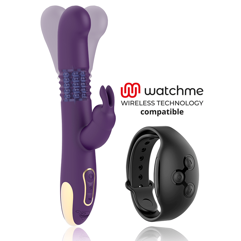 TREASURE – BASTIAN RABBIT UP  DOWN, ROTATEUR ET VIBRATEUR COMPATIBLE AVEC LA TECHNOLOGIE SANS FIL WATCHME