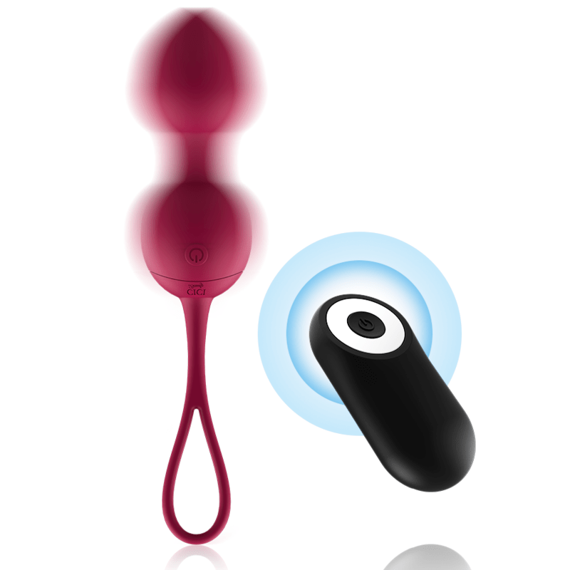 CICI BEAUTY – PREMIUM SILICONE 3 PERLES DE KEGEL VIBRANTES TÉLÉCOMMANDE