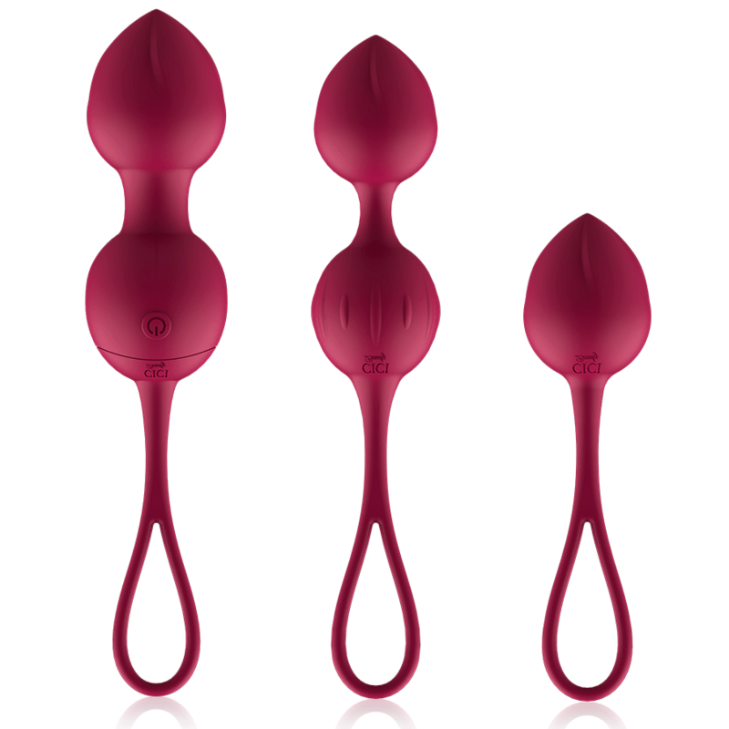 CICI BEAUTY – PREMIUM SILICONE 3 PERLES DE KEGEL VIBRANTES TÉLÉCOMMANDE