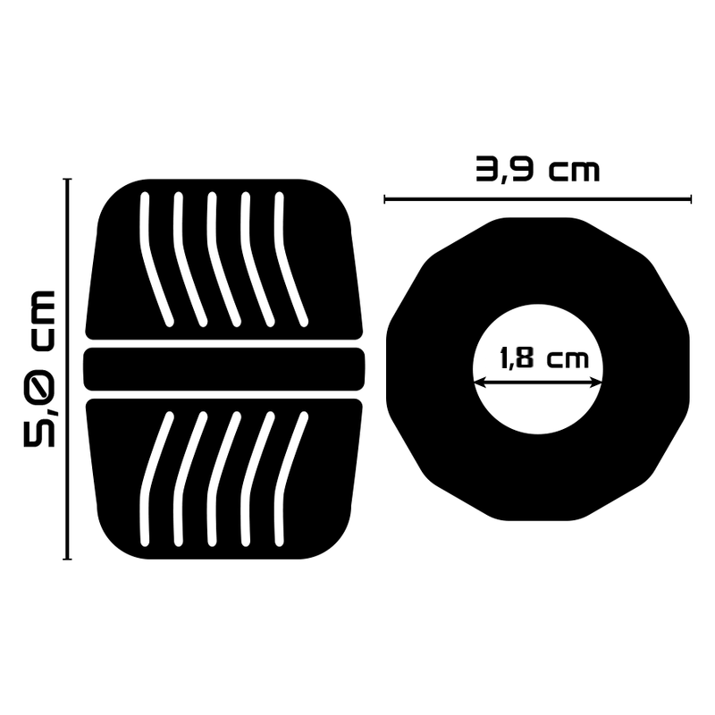 POWERING – ANNEAU PÉNIS SUPER FLEXIBLE ET RÉSISTANT 5 CM PR11 NOIR