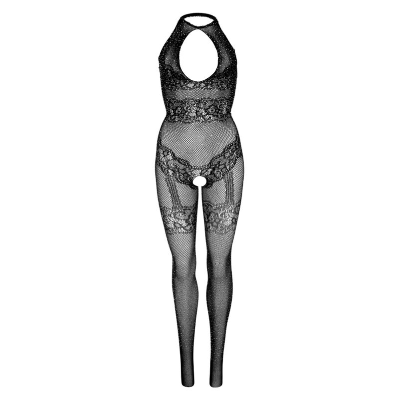 LEG AVENUE – BODYSTOCKING RÉSILLE SANS COUTURE TAILLE UNIQUE – NOIR