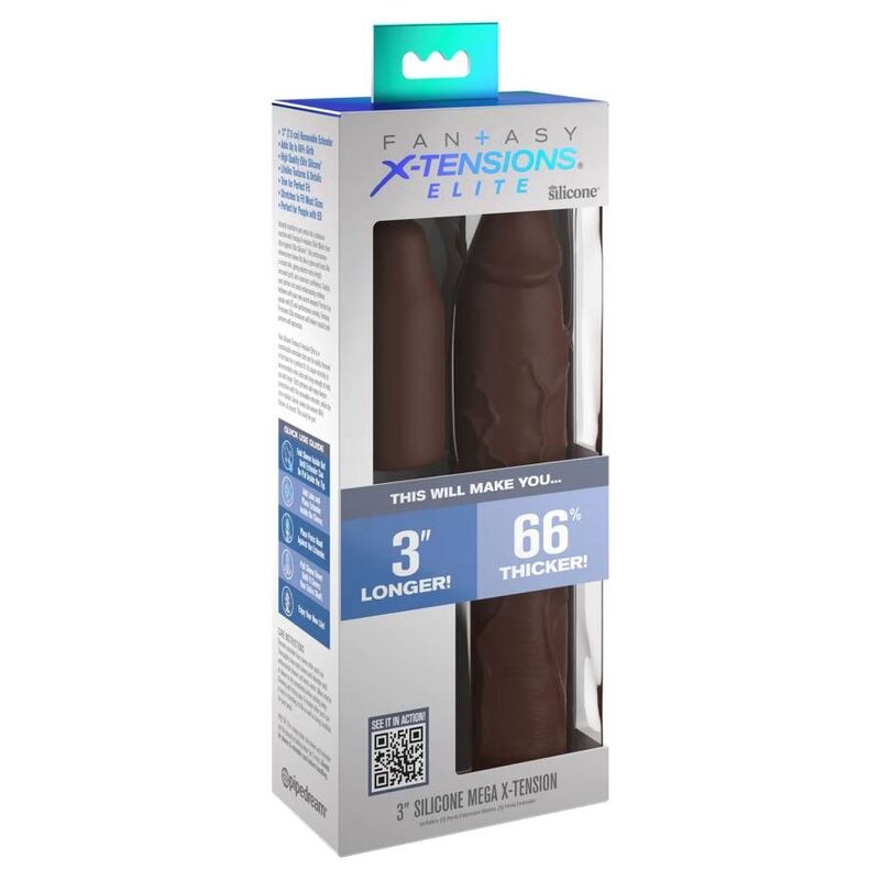 FANTASY X- TENSIONS – PIPEDREAMS SLEEVE 22,86 CM + 7,62 CM PLUG BROWN