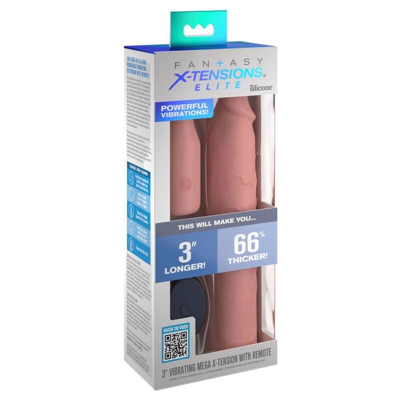FANTASY X- TENSIONS – PIPEDREAMS MANCHE 22,86 CM + PLUG 7,62 CM REMOTE SKIN