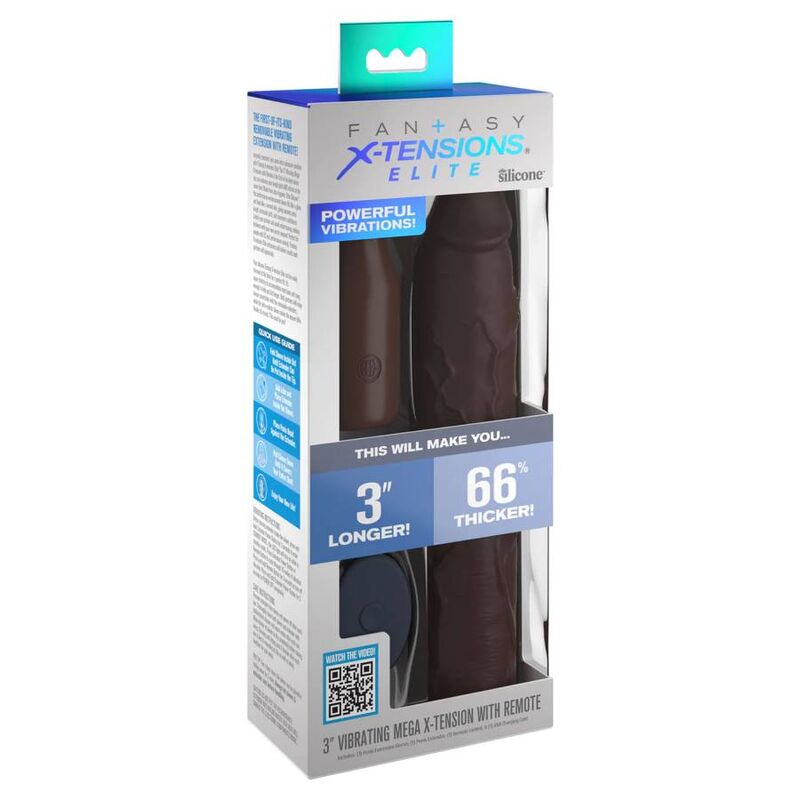 FANTASY X- TENSIONS – POCHETTE PIPEDREAMS 22,86 CM + PLUG 7,62 CM TELECOMMANDE MARRON