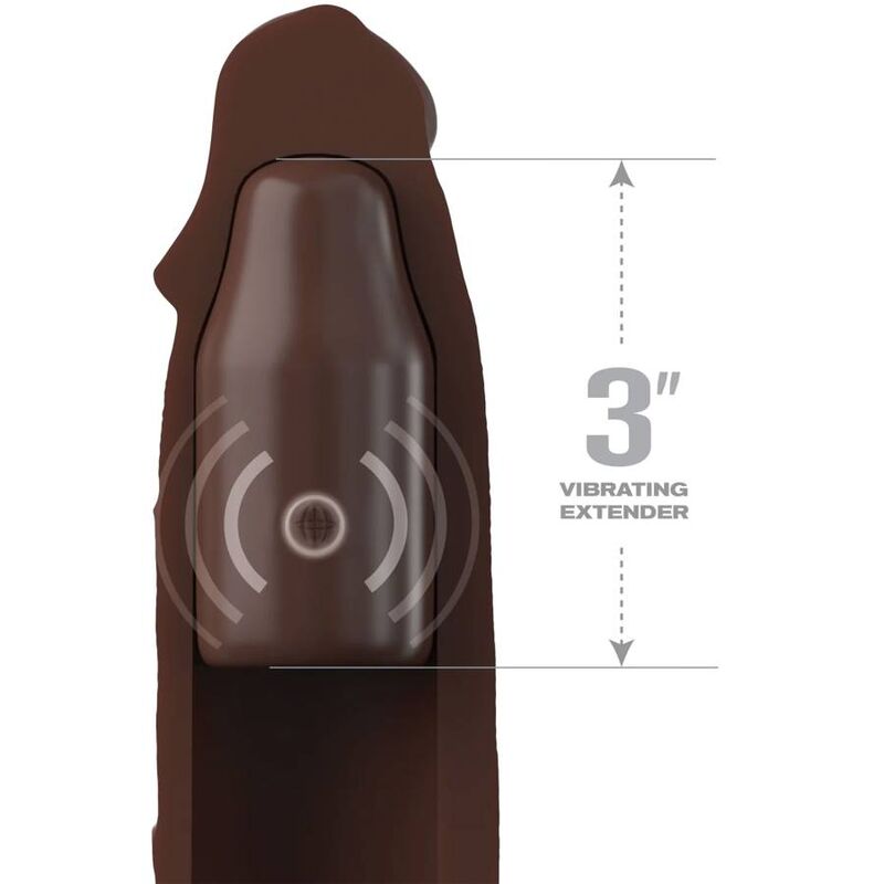 FANTASY X- TENSIONS – POCHETTE PIPEDREAMS 22,86 CM + PLUG 7,62 CM TELECOMMANDE MARRON