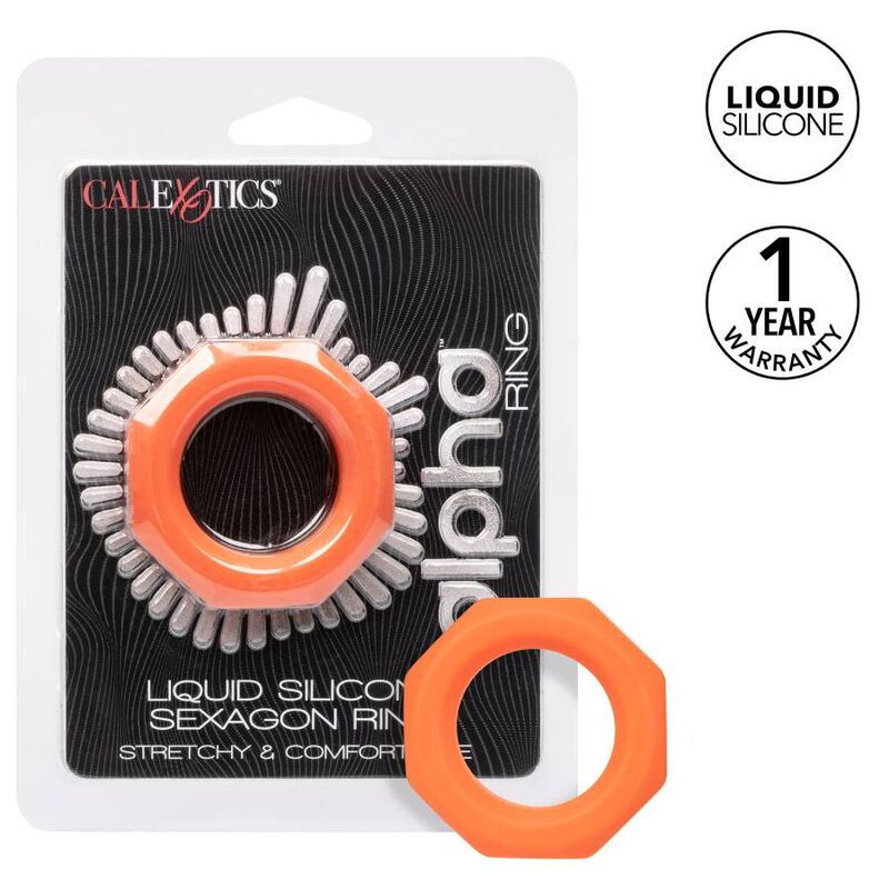 CALEXOTICS – BAGUE ALPHA SEXAGON ORANGE