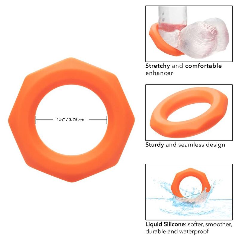 CALEXOTICS – BAGUE ALPHA SEXAGON ORANGE