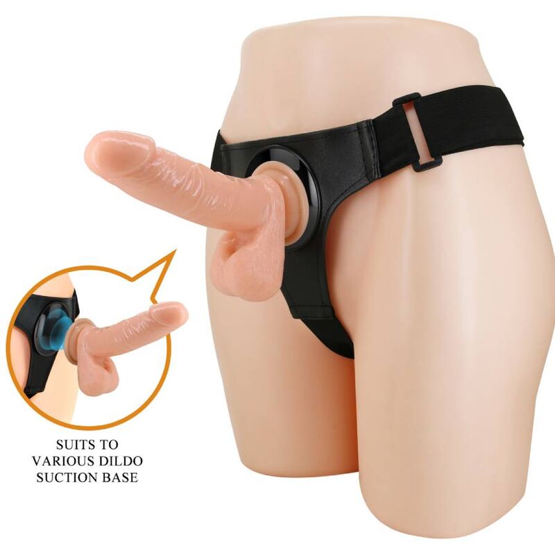 PRETTY LOVE – HARNAIS SLIPS HARNAIS UNIVERSEL AVEC GODE TOM 20 CM NATUREL