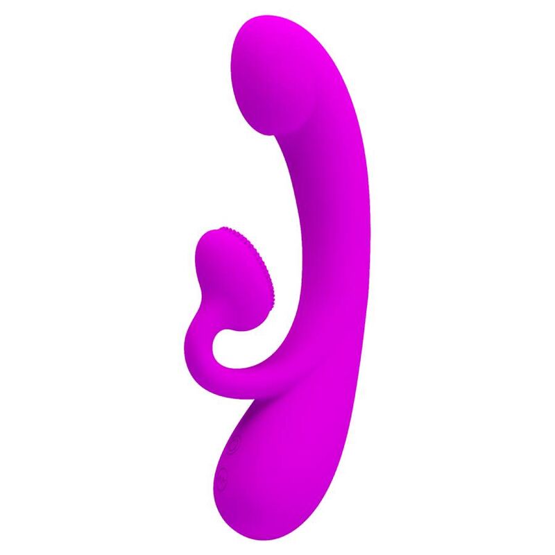 PRETTY LOVE – VIBRATEUR SINCÈRE ET ONDES STIMULANTES CLITORIDIENNES SILICONE VIOLET