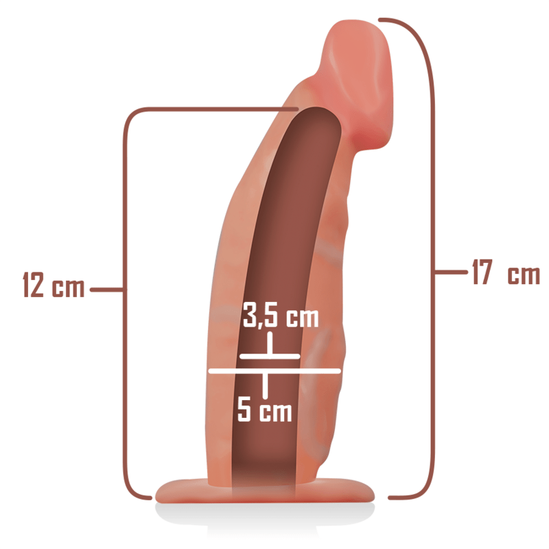 INTENSE – HARNAIS CREUX AVEC GODE 18 X 3,5 CM