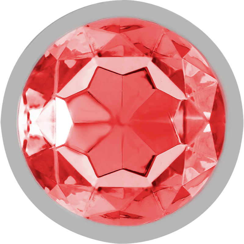 INTENSE – PLUG ANAL EN MÉTAL ALUMINIUM AVEC CRISTAL ROUGE TAILLE L
