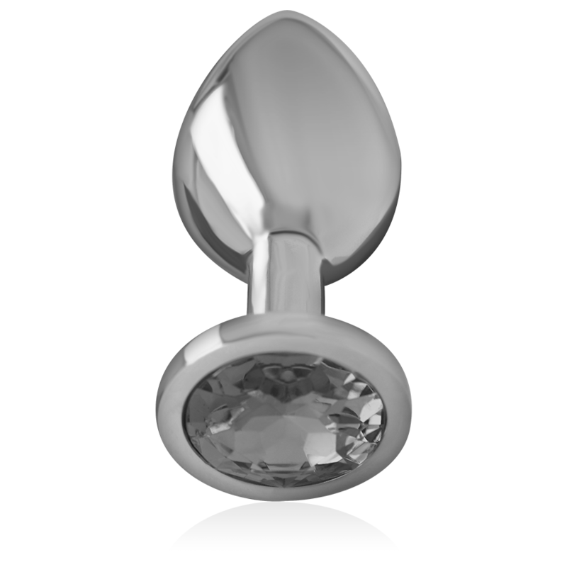 INTENSE – PLUG ANAL EN MÉTAL ALUMINIUM AVEC VERRE NOIR TAILLE M