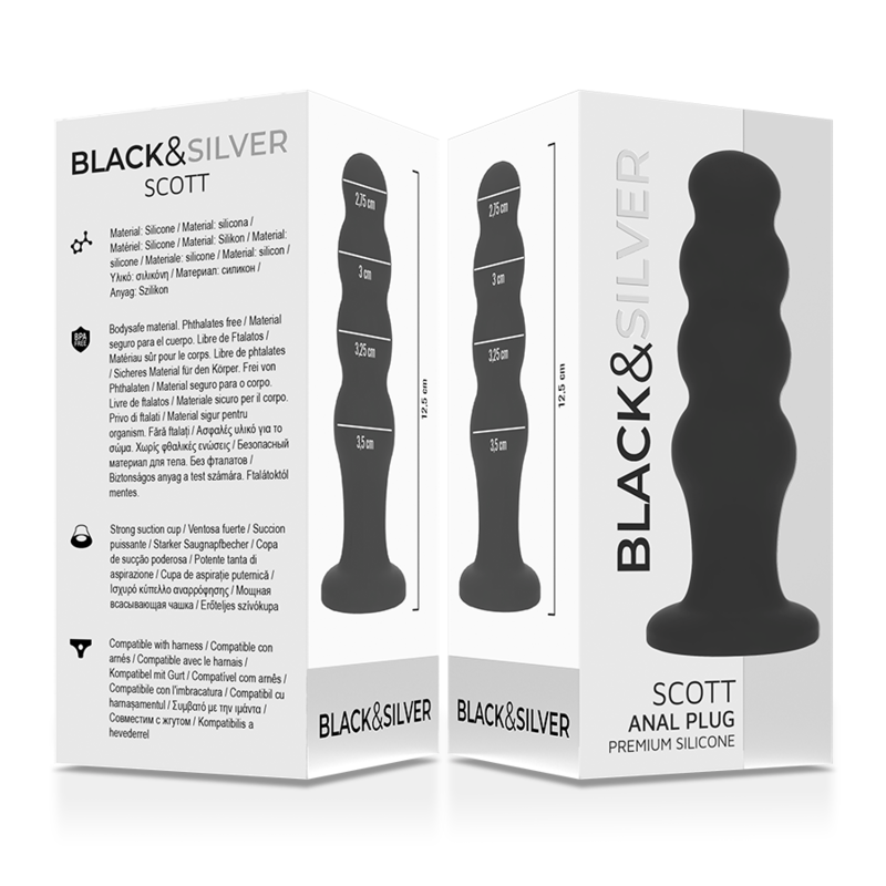 BLACKSILVER – PLUG ANAL EN SILICONE SCOTT PREMIUM NOIR