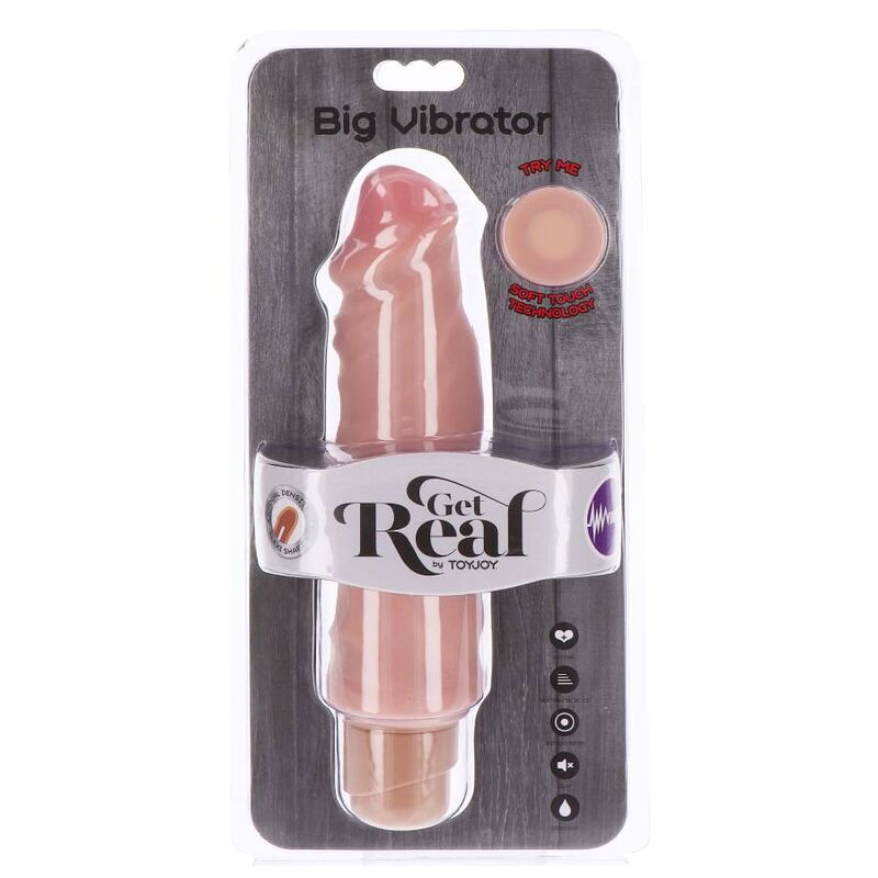 GET REAL – GRAND VIBRATEUR DOUBLE DENSITÉ 20,5 CM PEAU