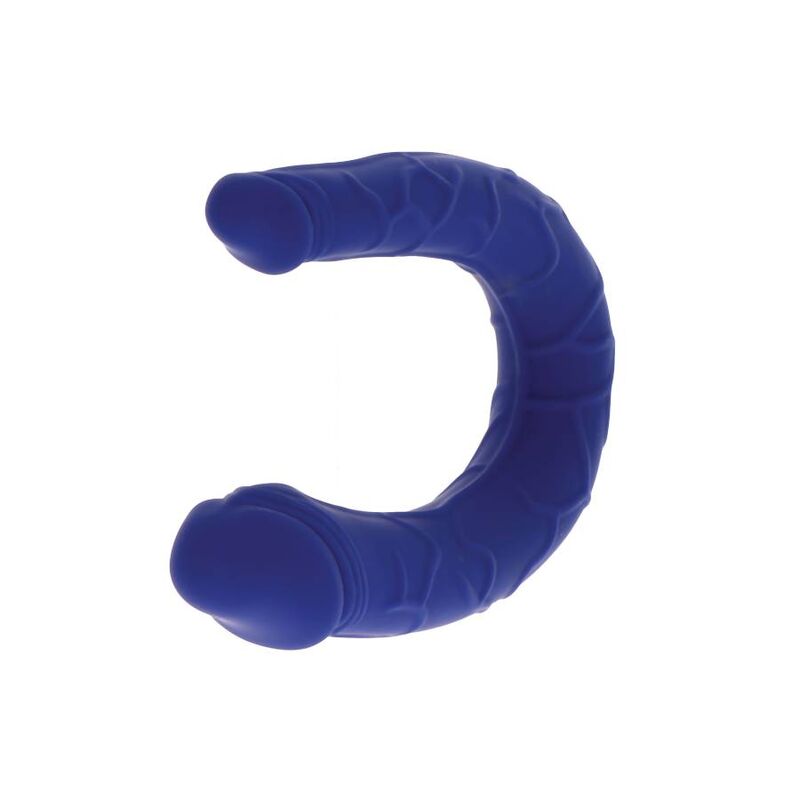 GET REAL – MINI DOUBLE DONG RÉALISTE BLEU