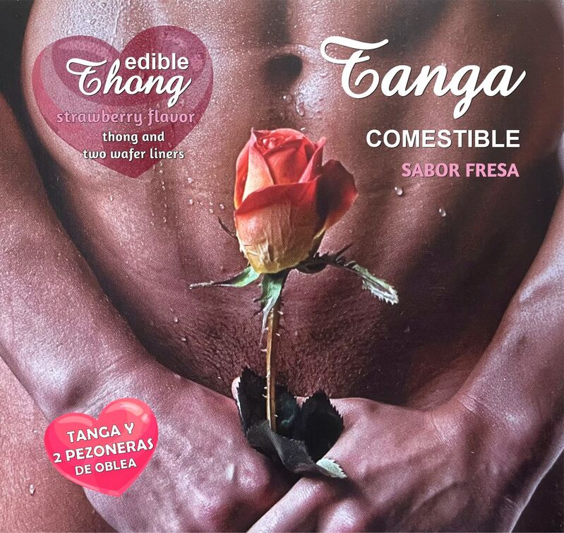 HOTFLOWERS – THONG HOMME+ 2 NIPPLE AZYME FRAISE /es/pt/en/fr/it/