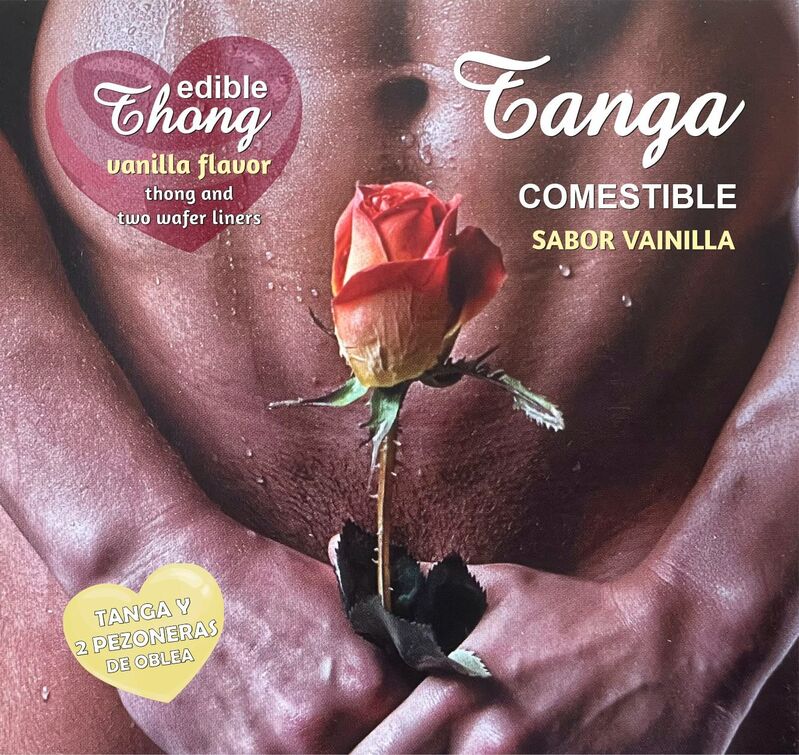 HOTFLOWERS – STRING HOMME + 2 NIPPLE AZYME VANILLE /es/pt/en/fr/it/