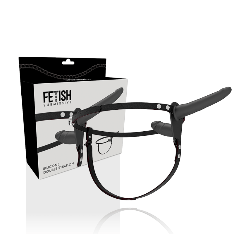 FETISH SUBMISSIVE HARNESS – DOUBLE PÉNÉTRATION NOIR