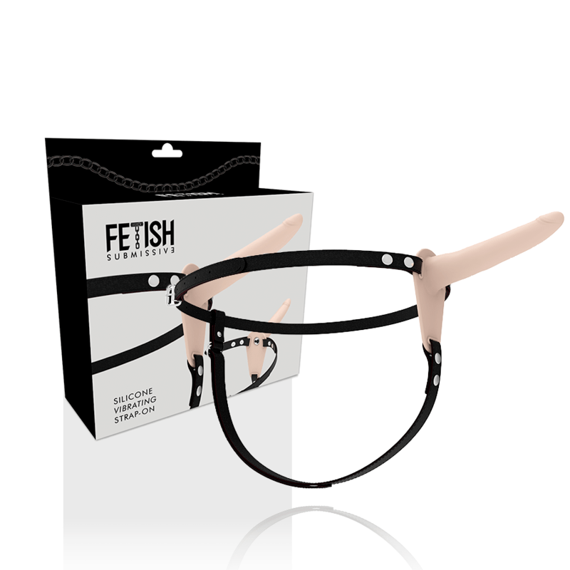 FETISH SUBMISSIVE HARNESS – VIBRATEUR SILICONE FLESH 15 CM