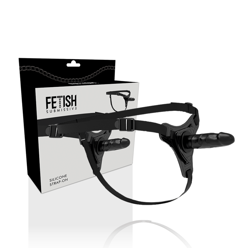 FETISH SUBMISSIVE HARNESS – SILICONE NOIR RÉALISTE 15 CM