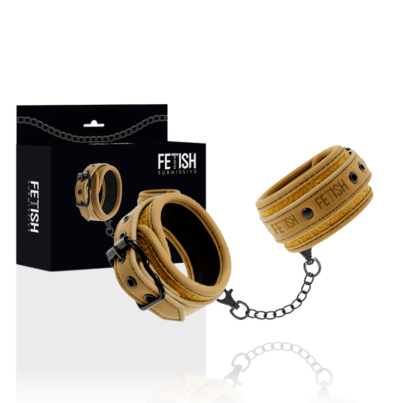 FETISH SUBMISSIVE ORIGIN – MENOTTES EN CUIR VEGAN AVEC DOUBLURE EN NÉOPRÈNE