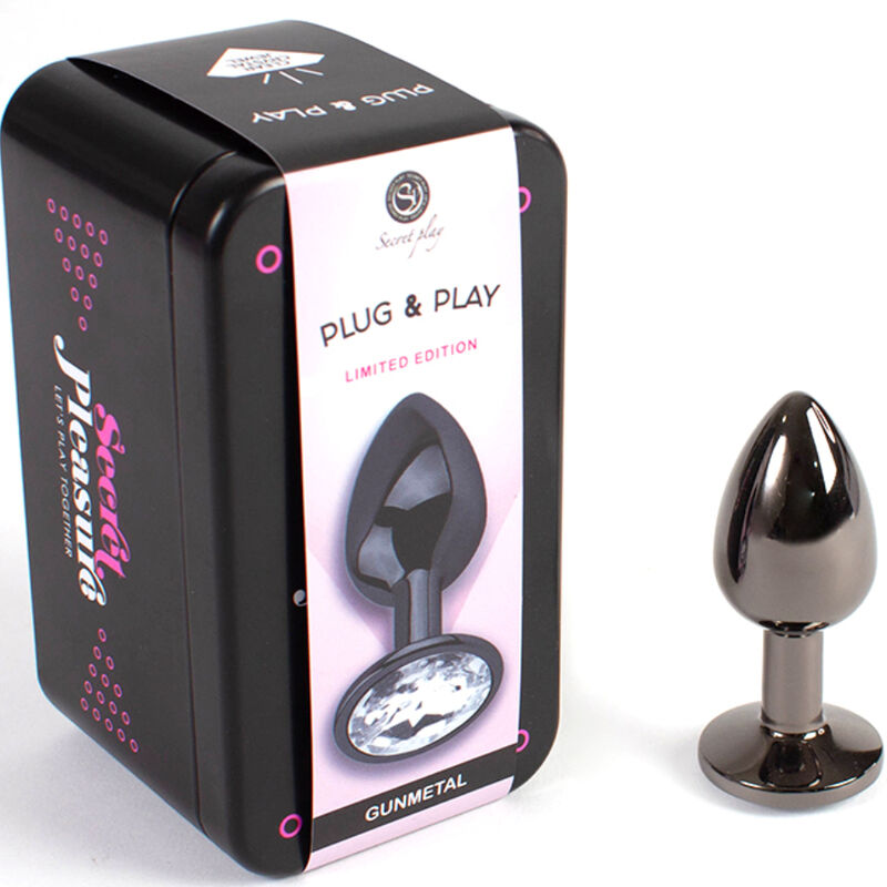 SECRETPLAY – PLUG ANAL EN GUNMETAL PETITE TAILLE 7 CM