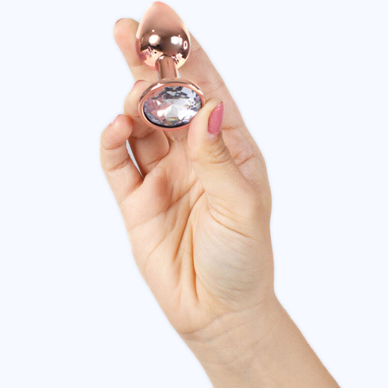SECRETPLAY – PLUG ANAL EN MÉTAL OR ROSE PETITE TAILLE 7 CM