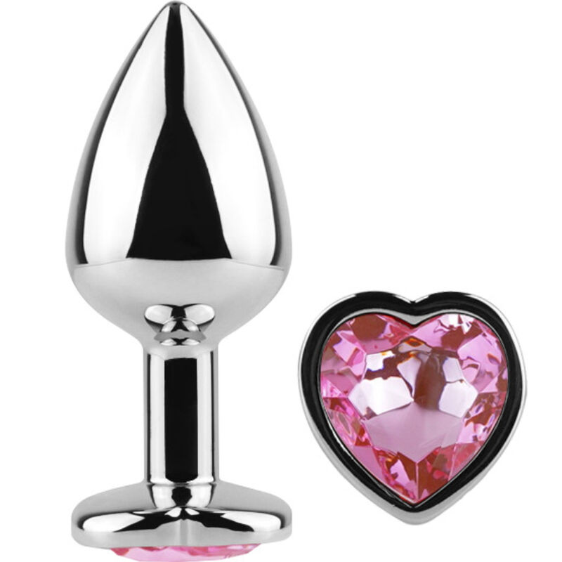 SECRETPLAY – PLUG ANAL EN MÉTAL COEUR FUCHSIA PETITE TAILLE 7 CM