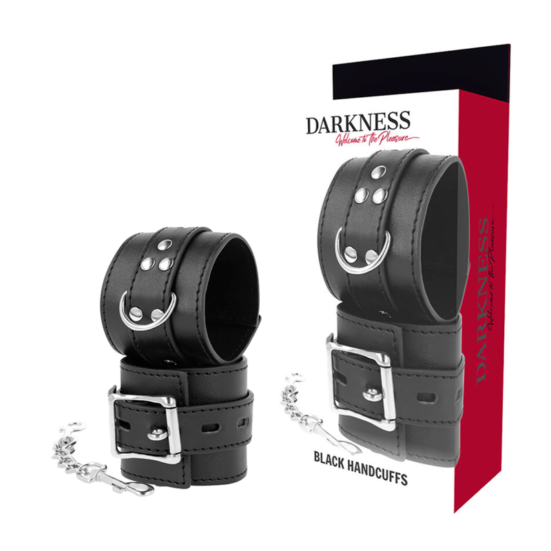 DARKNESS – MENOTTES EN CUIR NOIR