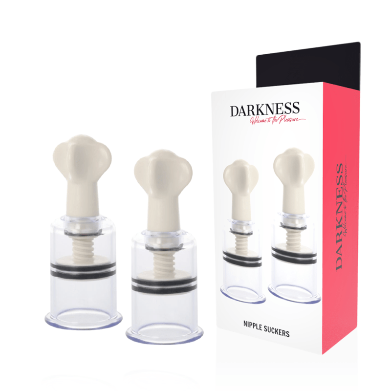 DARKNESS – ONDES STIMULANTES POUR TÉTONS TRANSPARENTS 5 CM DE DIAMÈTRE